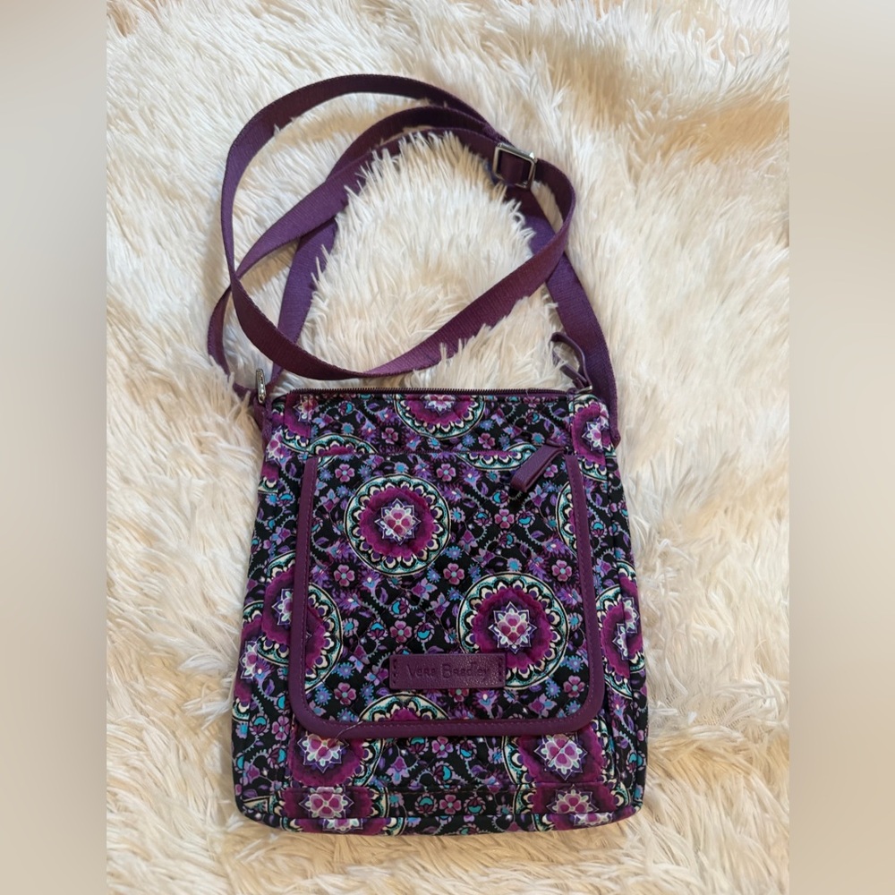 Vera Bradley Plum Medallion Quilted Crossbody Bag